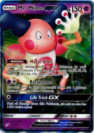 Carta Mr. Mime-GX (67/181) do set União de Aliados — Pokémon TCG | Bynx