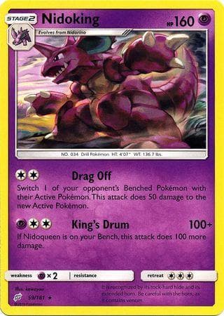 Carta Nidoking (59/181) do set União de Aliados — Pokémon TCG | Bynx