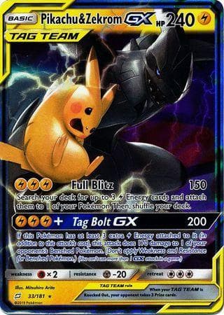 Pikachu & Zekrom-GX (33/181) — União de Aliados