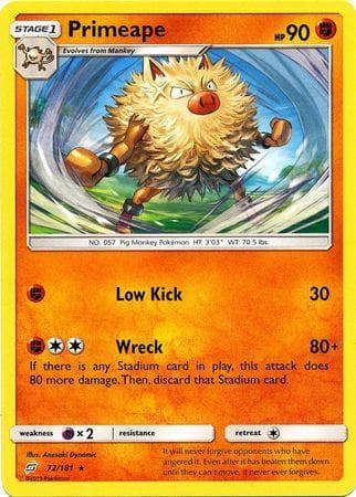 Carta Primeape (72/181) do set União de Aliados — Pokémon TCG | Bynx