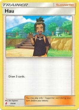 Carta Hau (23/30) do set Sun & Moon Trainer Kit - Lycanroc — Pokémon TCG | Bynx