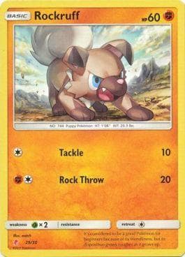 Carta Rockruff (29/30) do set Sun & Moon Trainer Kit - Lycanroc — Pokémon TCG | Bynx