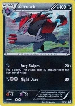 Zoroark (30/30) — Black & White Trainer Kit - Zoroark
