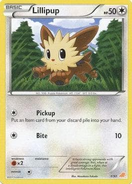 Carta Lillipup (01/30) do set Black & White Trainer Kit - Excadrill — Pokémon TCG | Bynx