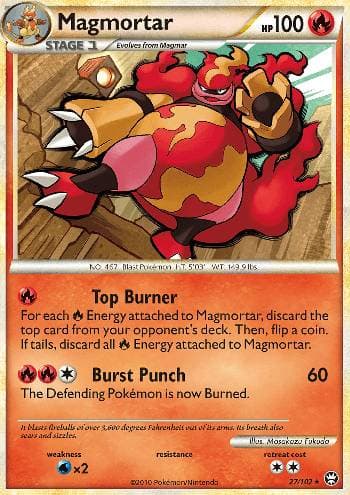 Carta Magmortar (27/102) do set Triunfante — Pokémon TCG | Bynx