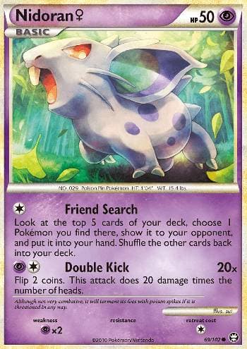 Carta Nidoran Female (69/102) do set Triunfante — Pokémon TCG | Bynx