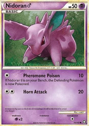 Carta Nidoran Male (70/102) do set Triunfante — Pokémon TCG | Bynx