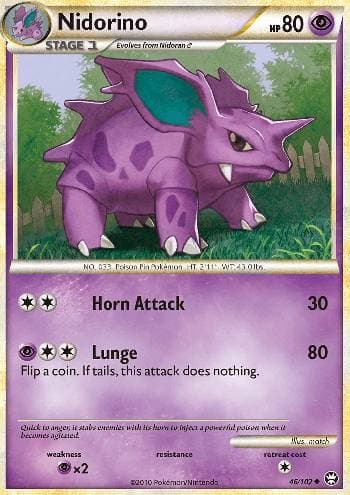 Carta Nidorino (46/102) do set Triunfante — Pokémon TCG | Bynx