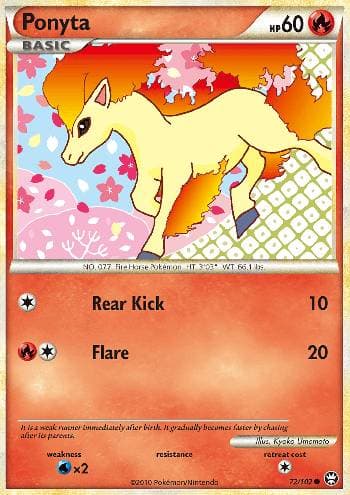 Carta Ponyta (72/102) do set Triunfante — Pokémon TCG | Bynx