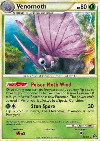 Carta Venomoth (11/102) do set Triunfante — Pokémon TCG | Bynx