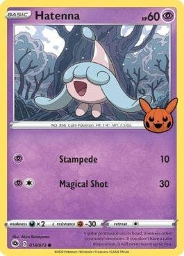 Carta Hatenna (018/030) do set Trick or Trade BOOster 2022 — Pokémon TCG | Bynx