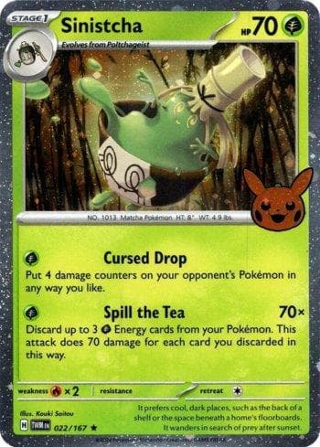 Carta Sinistcha (022/030) do set Liga BR — TOT24 — Pokémon TCG | Bynx