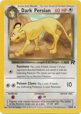 Carta Dark Persian (42/82) do set Team Rocket — Pokémon TCG | Bynx