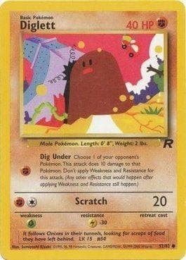 Carta Diglett (52/82) do set Team Rocket — Pokémon TCG | Bynx