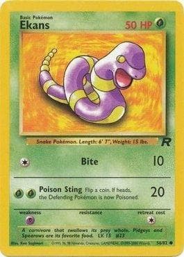 Carta Ekans (56/82) do set Team Rocket — Pokémon TCG | Bynx