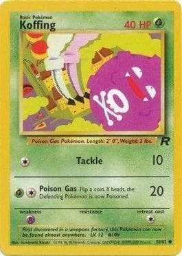 Carta Koffing (58/82) do set Team Rocket — Pokémon TCG | Bynx