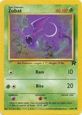 Carta Zubat (70/82) do set Team Rocket — Pokémon TCG | Bynx