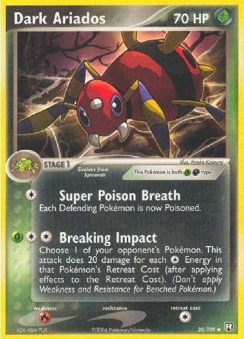 Carta Dark Ariados (30/109) do set Team Rocket Returns — Pokémon TCG | Bynx