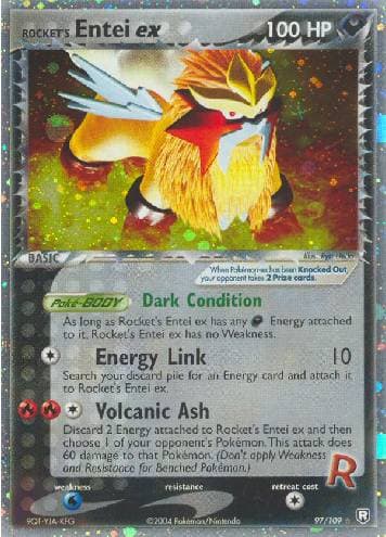 Carta Rocket's Entei ex (97/109) do set Team Rocket Returns — Pokémon TCG | Bynx