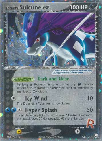 Carta Rocket's Suicune ex (105/109) do set Team Rocket Returns — Pokémon TCG | Bynx