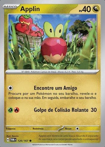 Carta Applin (126/167) do set Máscaras do Crepúsculo — Pokémon TCG | Bynx