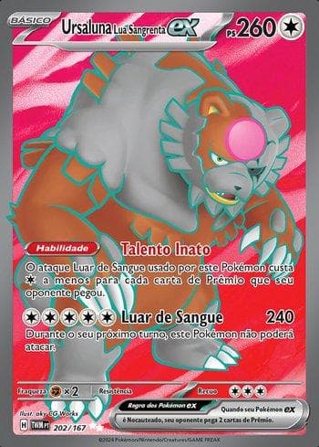 Carta Bloodmoon Ursaluna ex (202/167) do set Máscaras do Crepúsculo — Pokémon TCG | Bynx