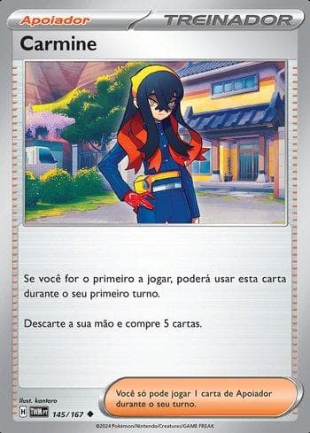 Carta Carmine (145/167) do set Máscaras do Crepúsculo — Pokémon TCG | Bynx