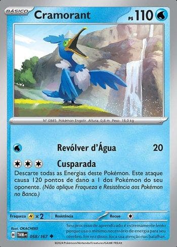 Carta Cramorant (058/167) do set Máscaras do Crepúsculo — Pokémon TCG | Bynx