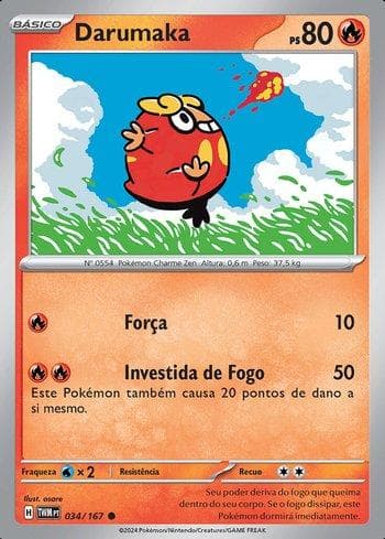 Carta Darumaka (034/167) do set Máscaras do Crepúsculo — Pokémon TCG | Bynx