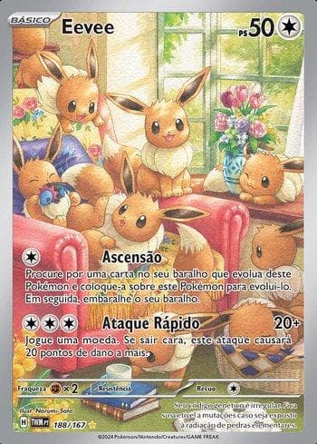 Carta Eevee (188/167) do set Máscaras do Crepúsculo — Pokémon TCG | Bynx