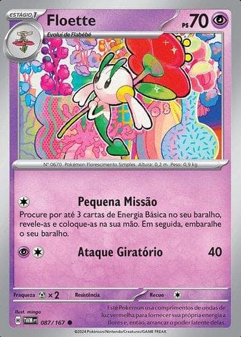 Carta Floette (087/167) do set Máscaras do Crepúsculo — Pokémon TCG | Bynx
