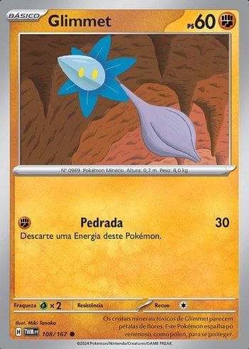 Carta Glimmet (108/167) do set Máscaras do Crepúsculo — Pokémon TCG | Bynx