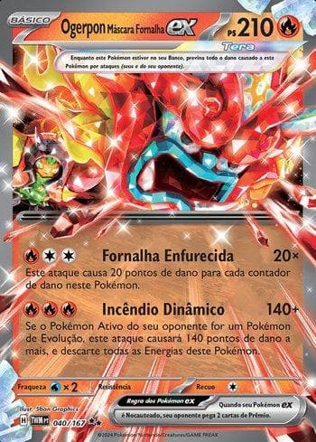 Carta Hearthflame Mask Ogerpon ex (040/167) do set Máscaras do Crepúsculo — Pokémon TCG | Bynx