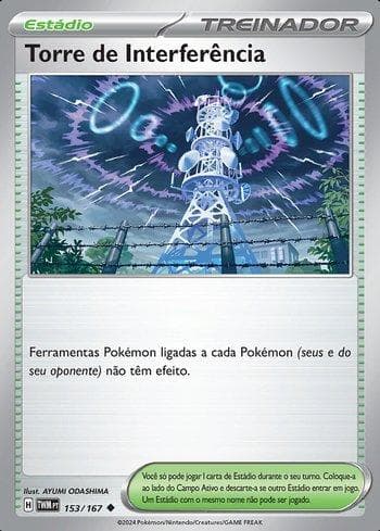 Carta Jamming Tower (153/167) do set Máscaras do Crepúsculo — Pokémon TCG | Bynx