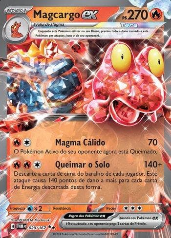 Carta Magcargo ex (029/167) do set Máscaras do Crepúsculo — Pokémon TCG | Bynx