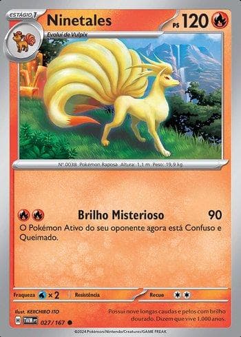 Carta Ninetales (027/167) do set Máscaras do Crepúsculo — Pokémon TCG | Bynx