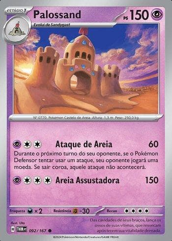Carta Palossand (092/167) do set Máscaras do Crepúsculo — Pokémon TCG | Bynx