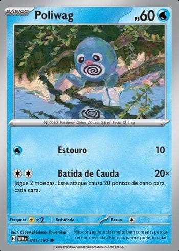 Carta Poliwag (041/167) do set Máscaras do Crepúsculo — Pokémon TCG | Bynx