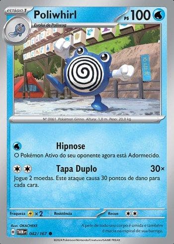 Carta Poliwhirl (042/167) do set Máscaras do Crepúsculo — Pokémon TCG | Bynx