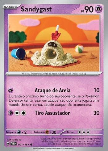 Carta Sandygast (091/167) do set Máscaras do Crepúsculo — Pokémon TCG | Bynx