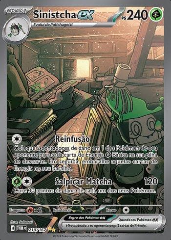 Carta Sinistcha ex (210/167) do set Máscaras do Crepúsculo — Pokémon TCG | Bynx
