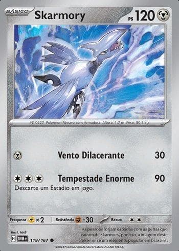 Carta Skarmory (119/167) do set Máscaras do Crepúsculo — Pokémon TCG | Bynx