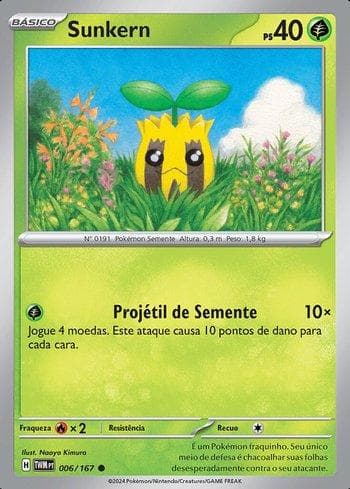Carta Sunkern (006/167) do set Máscaras do Crepúsculo — Pokémon TCG | Bynx