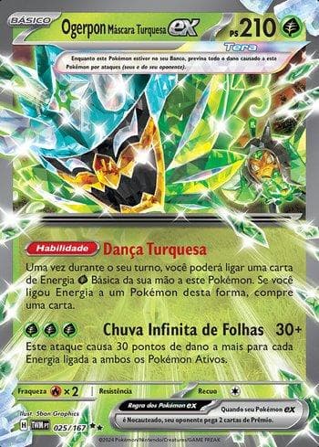 Carta Teal Mask Ogerpon ex (025/167) do set Máscaras do Crepúsculo — Pokémon TCG | Bynx