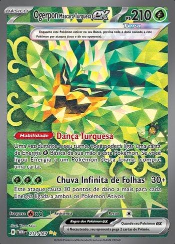 Carta Teal Mask Ogerpon ex (211/167) do set Máscaras do Crepúsculo — Pokémon TCG | Bynx