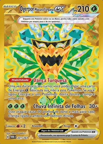 Carta Teal Mask Ogerpon ex (221/167) do set Máscaras do Crepúsculo — Pokémon TCG | Bynx