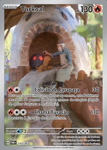 Carta Torkoal (172/167) do set Máscaras do Crepúsculo — Pokémon TCG | Bynx