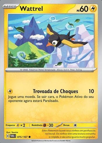 Carta Wattrel (075/167) do set Máscaras do Crepúsculo — Pokémon TCG | Bynx