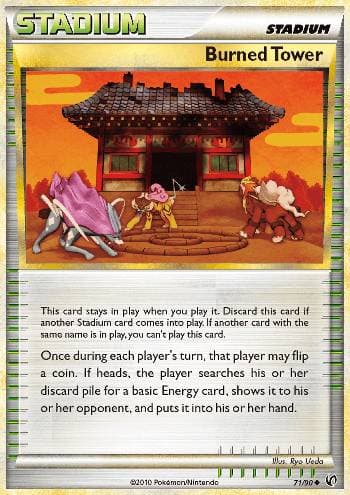 Carta Burned Tower (71/90) do set Destemido — Pokémon TCG | Bynx