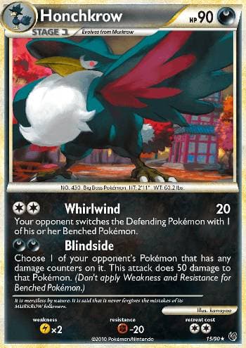 Carta Honchkrow (15/90) do set Destemido — Pokémon TCG | Bynx